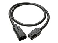 Tripp Lite 3ft Power Cord Extension Cable C14 to C13 Heavy Duty 15A 14AWG 3' - Câble d'alimentation - IEC 60320 C13 pour IEC 60320 C14 - CA 250 V - 91.4 cm - moulé - noir P005-003