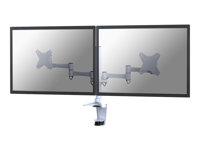 Neomounts FPMA-D1330D - Kit de montage - full-motion - pour 2 écrans LCD - blanc - Taille d'écran : 10"-27" - pinces montables, oeillet, montrable sur bureau FPMA-D1330DWHITE