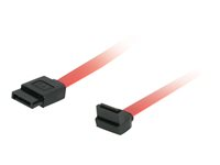 C2G 180 Degree to 90 Degree Right Angle Serial ATA (SATA) Cable - Câble SATA - Serial ATA 150/300/600 - SATA (F) pour SATA (F) - 1 m - connecteur à 90°, connecteur à angle droit - rouge 81825