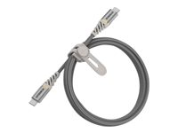 OtterBox Premium - Câble USB - 24 pin USB-C (M) pour 24 pin USB-C (M) - 1 m - poussière d'argent 78-52683