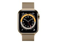 Apple Watch Series 6 (GPS + Cellular) - 40 mm - acier inoxydable doré - montre intelligente avec boucle milanaise - maille en acier inox - or - taille du poignet : 130-180 mm - 32 Go - Wi-Fi, Bluetooth - 4G - 39.7 g M06W3NF/A