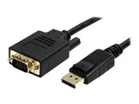 StarTech.com Câble adaptateur DisplayPort vers VGA de 1,8m - Convertisseur DP vers VGA HD15 - Mâle / Mâle - 1920x1200 - Noir - Câble DisplayPort - DisplayPort (M) pour HD-15 (VGA) (M) - 1.83 m - noir DP2VGAMM6