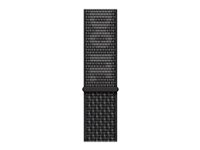 Apple Nike - Bracelet de montre pour montre intelligente - 45 mm - 145 - 220 mm - noir, blanc sommet MPJ13ZM/A