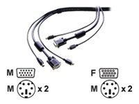 NewStar 3-in-1 KVM switch cable - Câble clavier / vidéo / souris (KVM) - PS/2, HD-15 pour PS/2, HD-15 - 2 m - noir SVPS23N1_6