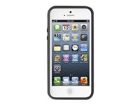 Belkin View - Étui pour téléphone portable - polycarbonate, polyuréthanne thermoplastique (TPU) - clair, Partie supérieure noire - pour Apple iPhone 5 F8W153VFC00