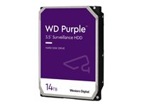 WD Purple WD140PURZ - Disque dur - 14 To - interne - 3.5" - SATA 6Gb/s - 7200 tours/min - mémoire tampon : 512 Mo WD140PURZ