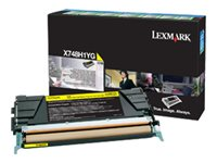 Lexmark - À rendement élevé - jaune - original - cartouche de toner LRP - pour Lexmark XS748de 24B5703