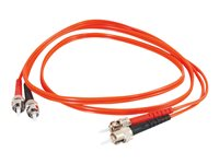 C2G ST-ST 62.5/125 OM1 Duplex Multimode PVC Fiber Optic Cable (LSZH) - Cordon de raccordement - ST multi-mode (M) pour ST multi-mode (M) - 30 m - fibre optique - duplex - 62,5 / 125 microns - OM1 - sans halogène - orange 85452