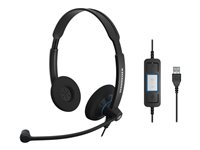 Sennheiser Culture SC 60 USB CTRL - Micro-casque - sur-oreille - filaire - noir avec touches bleues 504549