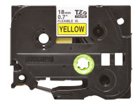 Brother TZe-FX641 - Noir sur jaune - rouleau (1,8 cm x 8 m) 1 cassette(s) ruban flexible - pour Brother PT-D600; P-Touch PT-3600, D400, D450, D600, D800, E550, H101, P750, P900, P950 TZEFX641