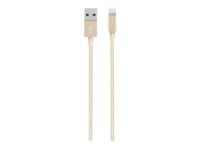 Belkin MIXIT Metallic Lightning to USB Cable - Câble Lightning - USB (M) pour Lightning (M) - 1.2 m - or - pour Apple iPad/iPhone/iPod (Lightning) F8J144BT04-GLD