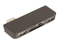 Urban Factory Card Reader for Surface with 2x USB, 1x SD & 1x micro SD. Grey - Lecteur de carte - 4 en 1 (SD, microSD, SDHC, microSDHC) - USB 2.0 ICR32UF