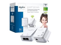 devolo dLAN 500 WiFi - Starter Kit - pont - HomePlug AV (HPAV) - 802.11b/g/n - 2,4 Ghz - Branchement mural (pack de 2) 9084