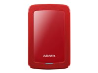 ADATA HV300 - Disque dur - 5 To - externe (portable) - USB 3.1 - AES 256 bits - rouge AHV300-5TU31-CRD