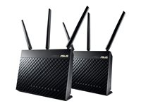 ASUS AiMesh AC1900 RT-AC68U - Système Wi-Fi (2 routeurs) - maillage - GigE - 802.11a/b/g/n/ac - Bi-bande 90IG00C0-BO3000