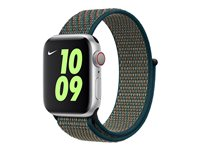 Apple 40mm Nike Sport Loop - Bracelet de montre pour montre intelligente - Regular size - hyper pourpre, vert neptune - pour Watch (38 mm, 40 mm) MXN22ZM/A
