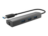 DLH Energy DY-TU2986W - Concentrateur (hub) - 3 x USB 3.2 Gen 1 + 1 x 10/100/1000 - de bureau DY-TU2986W