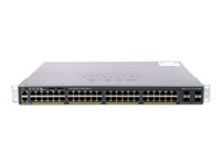 Cisco Catalyst 2960X-48LPS-L - Commutateur - Géré - 48 x 10/100/1000 (PoE+) + 4 x Gigabit SFP - de bureau, Montable sur rack - PoE+ (370 W) WS-C2960X-48LPS-L