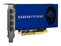 AMD Radeon Pro WX4100 - Carte graphique - Radeon Pro WX 4100 - 4 Go GDDR5 - PCIe 3.0 x16 - 4 x Mini DisplayPort 100-506008