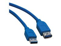 Eaton Tripp Lite Series USB 3.0 SuperSpeed Extension Cable (A M/F), Blue, 6 ft. (1.83 m) - Rallonge de câble USB - USB type A (M) pour USB type A (F) - USB 3.0 - 1.8 m - bleu U324-006