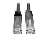 Tripp Lite Cat6 Gigabit Molded Patch Cable RJ45 M/M 550MHz 24 AWG Black 7' - Cordon de raccordement - RJ-45 (M) pour RJ-45 (M) - 2.13 m - UTP - CAT 6 - IEEE 802.3ab/IEEE 802.5 - moulé, bloqué - noir N200-007-BK