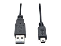 Tripp Lite 6ft USB 2.0 High Speed Cable Slim Reversible A to 5Pin Mini B M/M 6' - Câble USB - mini USB type B (M) pour USB (M) - USB 2.0 - 1.83 m - moulé, connecteur A réversible - noir UR030-006-SLIM