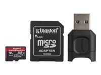 Kingston Canvas React Plus - Carte mémoire flash (adaptateur microSDXC vers SD inclus(e)) - 256 Go - A1 / Video Class V90 / UHS-II U3 / Class10 - microSDXC UHS-II MLPMR2/256GB