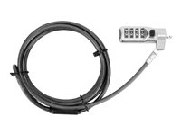 Targus Defcon Compact Serialized Combo - Câble de sécurité - noir - 1.98 m (pack de 25) ASP71GLX-25S