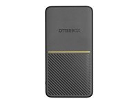 OtterBox Standard - Banque d'alimentation - 10000 mAh - 18 Watt - 3 A - Apple Fast Charge, Huawei Fast Charge, PE 2.0+, PD 3.0, QC 3.0, AFC, SFCP - 2 connecteurs de sortie (USB, USB-C) - sur le câble : USB, USB-C 78-52563