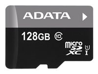 ADATA Premier - Carte mémoire flash (adaptateur microSDXC vers SD inclus(e)) - 128 Go - UHS Class 1 / Class10 - microSDXC UHS-I - pour les particuliers AUSDX128GUICL10A1-RA1