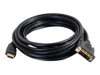 C2G 1.5m HDMI to DVI Adapter Cable - DVI-D Digital Video Cable - Câble adaptateur - liaison simple - DVI-D mâle pour HDMI mâle - 1.5 m - double blindage - noir 82030