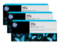HP 771C - Pack de 3 - 775 ml - photo noire - original - cartouche d'encre - pour DesignJet Z6200, Z6600, Z6610, Z6800, Z6810 B6Y37A