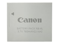 Canon NB-4L - Pile pour appareil photo - Li-Ion - 760 mAh - pour IXUS 255; IXY 610, 620; LEGRIA mini; PowerShot ELPH 330, SD780, SD940, SD960; VIXIA mini 9763A001