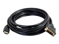 C2G 0.5m HDMI to DVI Adapter Cable - DVI-D Digital Video Cable - Câble adaptateur - liaison simple - DVI-D mâle pour HDMI mâle - 50 cm - double blindage - noir 82028