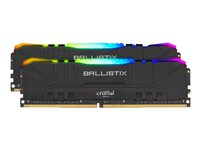 Ballistix RGB - DDR4 - kit - 32 Go: 2 x 16 Go - DIMM 288 broches - 3200 MHz / PC4-25600 - CL16 - 1.35 V - mémoire sans tampon - non ECC - noir BL2K16G32C16U4BL