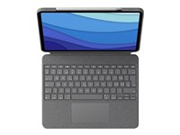 Logitech Combo Touch - Clavier et étui - avec trackpad - rétroéclairé - Apple Smart connector - QWERTZ - Suisse - gris oxford - pour Apple 11-inch iPad Pro (1ère génération, 2e génération, 3ème génération) 920-010143