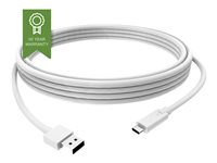 Vision - Câble USB - USB type A (M) pour 24 pin USB-C (M) - USB 3.0 - 3 A - 1 m - blanc TC 1MUSBCA