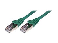 MCL - Cordon de raccordement - RJ-45 (M) pour RJ-45 (M) - 20 m - paire torsadée écrantée (F/UTP) - CAT 6 - moulé, sans crochet, bloqué - vert FCC6BM-20M/V