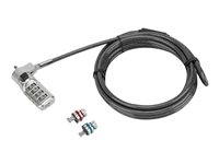 Targus Defcon 3-in-1 Fixed - Câble de sécurité - argent - 2 m ASP86GL