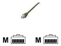 MCL - Cordon de raccordement - RJ-45 (M) pour RJ-45 (M) - 1 m - paire torsadée écrantée (F/UTP) - CAT 5e - vert FCC5EBM-1M/V