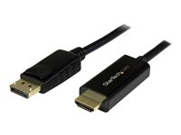 StarTech.com Câble DisplayPort HDMI - 3 m - DP HDMI - Adaptateur DispalyPort vers HDMI avec câble intégré - M/M - 4K - Noir - Câble adaptateur - DisplayPort mâle pour HDMI mâle - 3 m - support 4K DP2HDMM3MB
