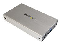 StarTech.com Boîtier USB 3.0 pour disque dur SATA III de 3,5 pouces avec support UASP - Boîtier externe HDD 3,5" - Aluminium - Argent - Boitier externe - 3.5" - SATA 6Gb/s - USB 3.0 - argent - pour P/N: SVA12M2NEUA, SVA12M5NA, USBDUP15, USBDUPE115, USBDUPE17 S3510SMU33