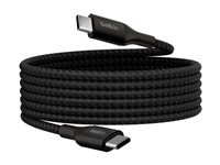 Belkin BOOST CHARGE - Câble USB - 24 pin USB-C (M) pour 24 pin USB-C (M) - USB 2.0 - 2 m - jusqu'à 240 W de puissance - noir CAB015BT2MBK