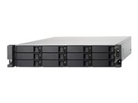 QNAP TS-1273U-RP - Serveur NAS - 12 Baies - rack-montable - SATA 6Gb/s - RAID 0, 1, 5, 6, 10, JBOD, disque de réserve 5, 6 disques de secours, disque de réserve 10 - RAM 16 Go - Gigabit Ethernet / 10Gbps SFP+ - iSCSI - 2U TS-1273U-RP-16G