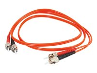 C2G Low-Smoke Zero-Halogen - Cordon de raccordement - ST multi-mode (M) pour ST multi-mode (M) - 1 m - fibre optique - 62,5 / 125 microns - orange 85207