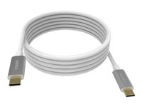 Vision - Câble USB - 24 pin USB-C (M) pour 24 pin USB-C (M) - USB 3.1 Gen 1 - 3 A - 4 m - blanc TC 4MUSBC