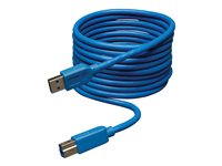 Tripp Lite 10ft USB 3.0 SuperSpeed Device Cable 5 Gbps A Male to B Male 10' - Câble USB - USB type A (M) pour USB Type B (M) - USB 3.0 - 3 m - bleu U322-010