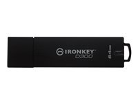 IronKey D300 - Clé USB - chiffré - 64 Go - USB 3.0 - FIPS 140-2 Level 3 IKD300/64GB