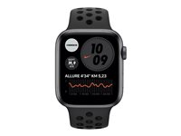 Apple Watch Nike SE (GPS) - 44 mm - espace gris en aluminium - montre intelligente avec bracelet sport Nike - fluoroélastomère - anthracite/noir - taille du bracelet : S/M/L - 32 Go - Wi-Fi, Bluetooth - 36.2 g MYYK2NF/A