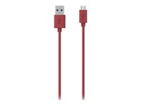 Belkin MIXIT - Câble USB - Micro-USB de type B (M) pour USB (M) - 2 m - rouge F2CU012BT2M-RED